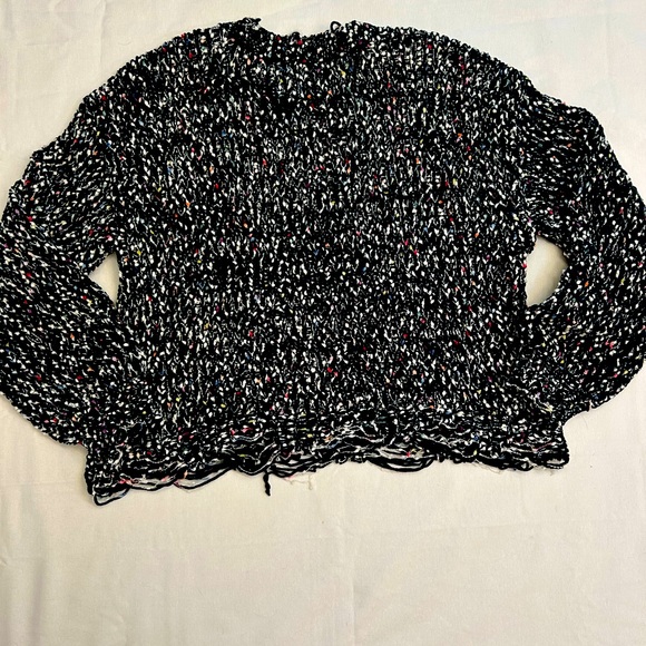 It’s Our Time brand sweater, green with multi color accents, size medium - Picture 6 of 7